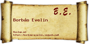 Borbás Evelin névjegykártya