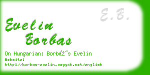 evelin borbas business card